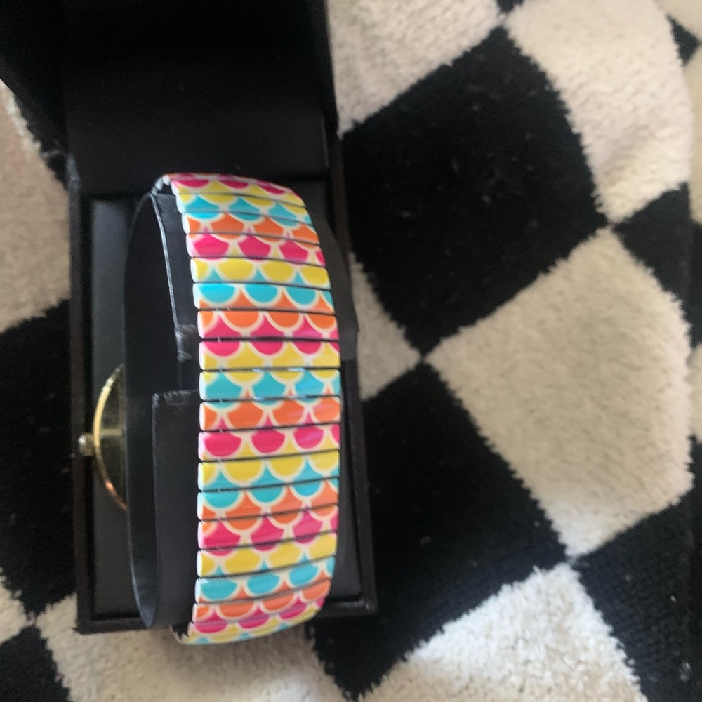 Colorful Watch with Rhinestone Bezel - Picture 4 of 8
